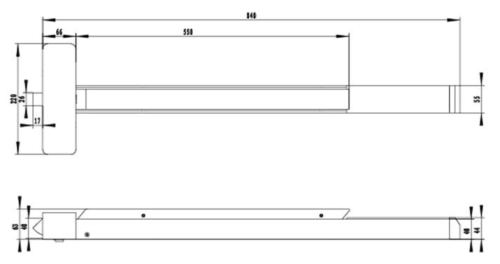 Touch Panic Bar Exit Device for Fire Door