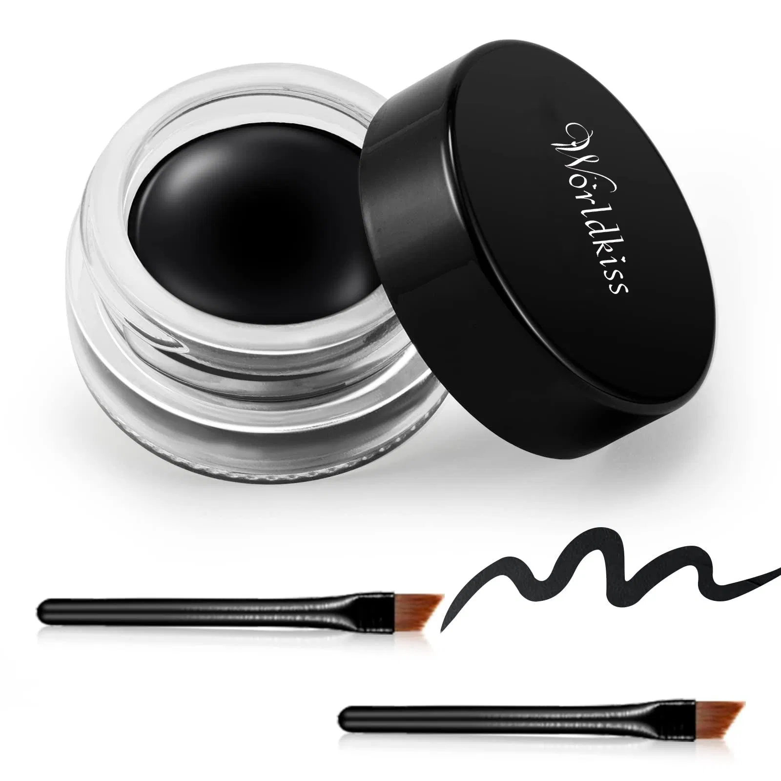 Black Gel Cream Eyeliner Waterproof Long Lasting High Pigment Smudge Proof Eyeliner