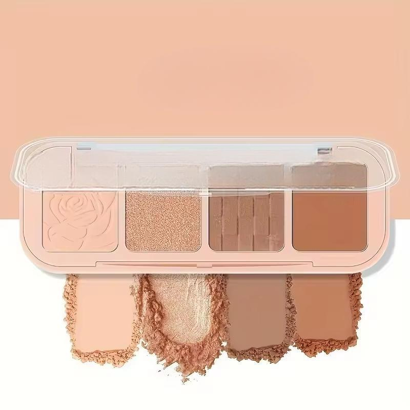 Wholesale Hot-Selling Long Lasting Four-Color Face Contour Highlighter Eyebrow Palette