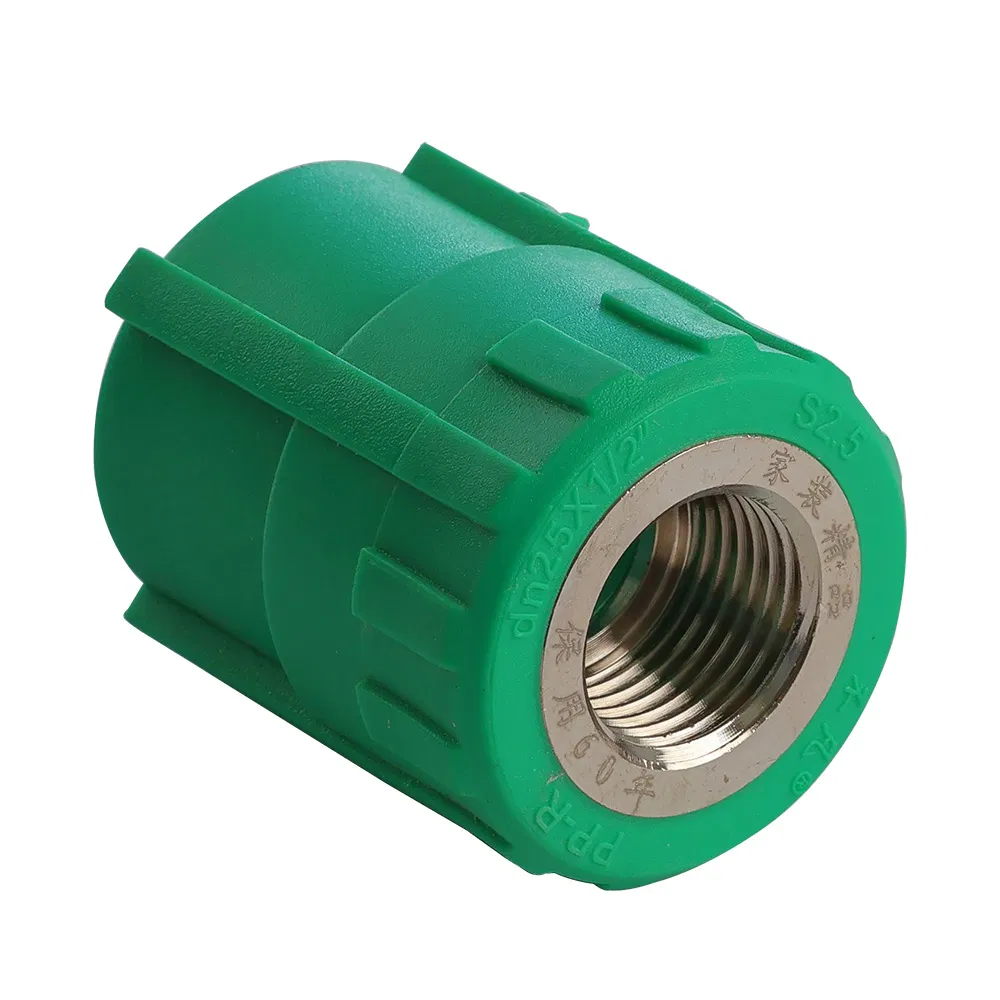 PPR Pipe Fitting Female Thread Union Coupling Polypropylene Plastic Tube Fitting with Brass