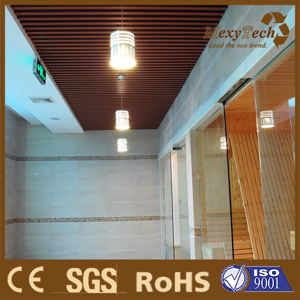 Flat Designs Fire Resistance Indoor Decoration Material WPC Ceiling