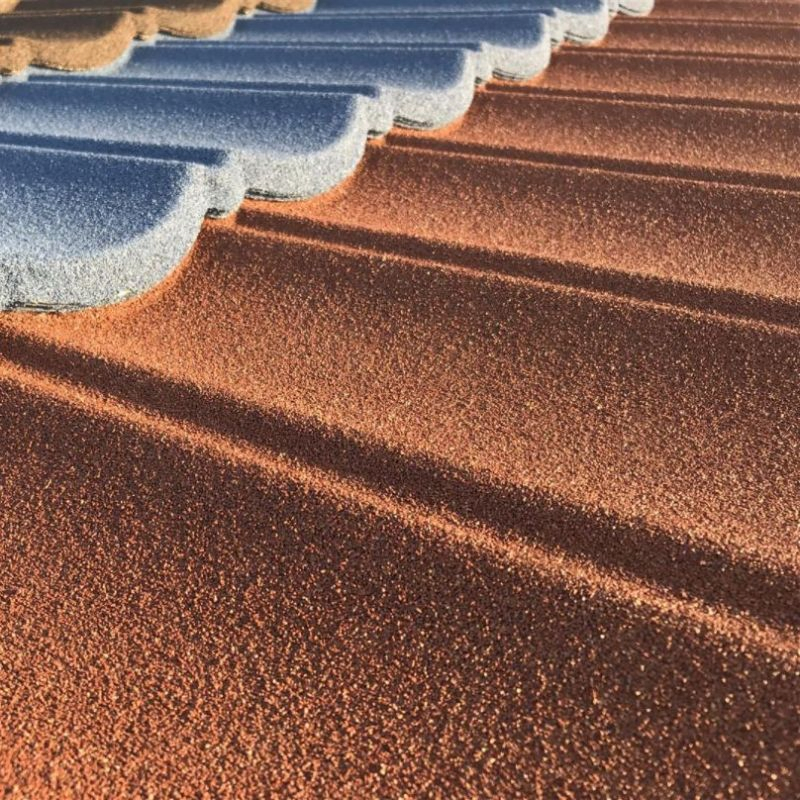Construction Materials Colorful Stone Coated Metal Roofing Sheets for Villa House Roof