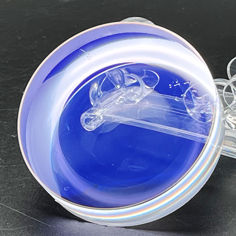 High Index 1.74 Semi-Finished Single Vision UV++ Blue Hmc Optical Eyeglasses Lens