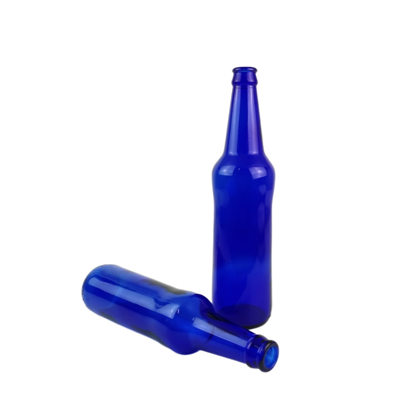 500ml Customized Beer Glass Bottle Blue Color Bottles