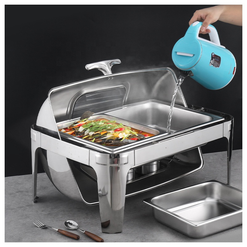 Wholesale Stainless Steel Electric Buffet Stove Food Pans Buffet Equipment