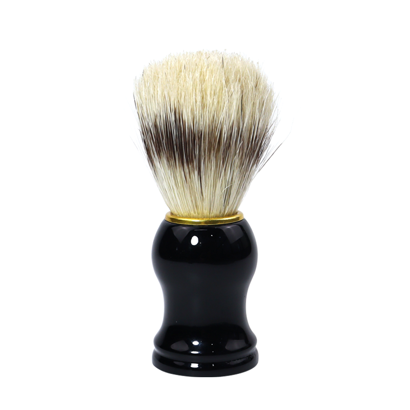 Black Hand Crafted Pure Badger Shaving Brush with ABS Plastic Handle Mens Luxury Professional Hair Salon Tool for Barbershop