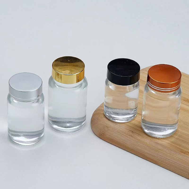 Capsule Container Supplements 60ml 100ml 150ml Glass Amber Bottle Medical Pill Bottles
