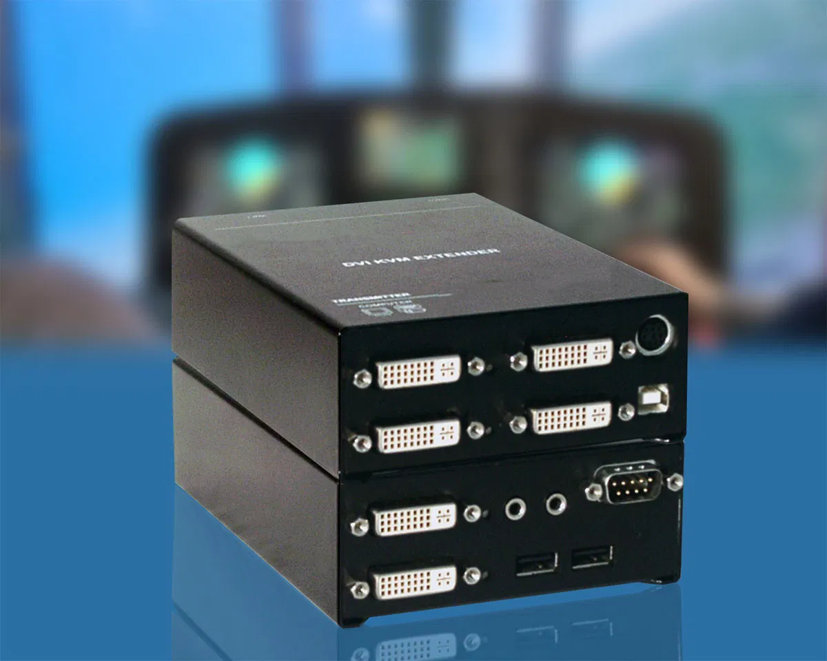 Оптический конвертер DVI в оптоволокно с USB/PS2