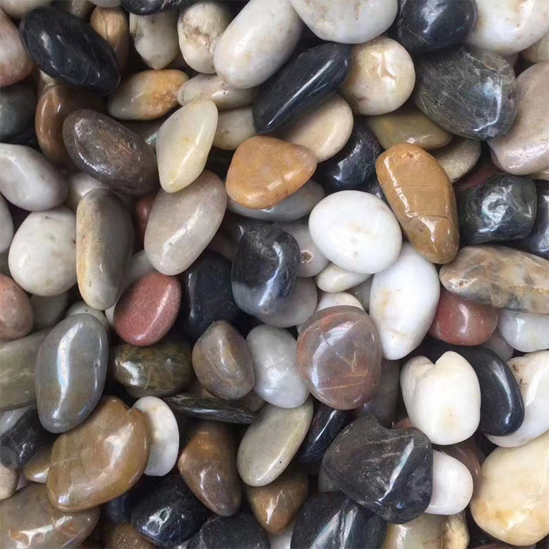 Mixed Color River Stone Driveways Pebbles Natural Landscape Cobbles