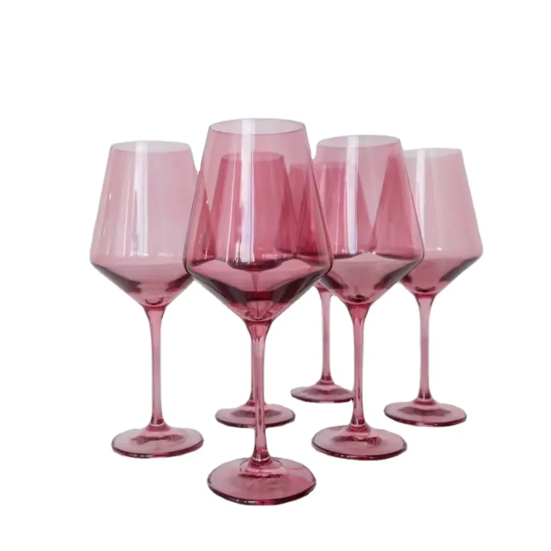 Customized Goblet Plastic Steel Stainless Stemless Red Glasses Glass Wine Glass