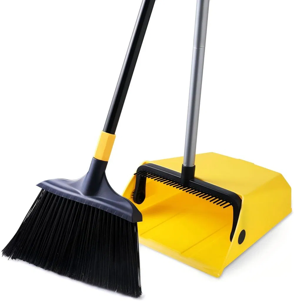 Eco-Friendly Long Handle Broom and Dustpan Set for Effortless Cleaning