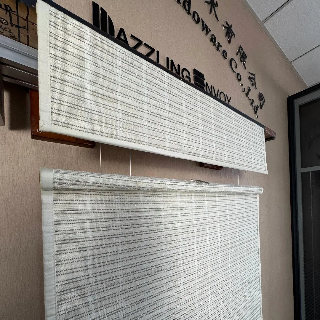 Top Down Bottom up Light Sunscreen Cordless Natural Woven Roman Shades