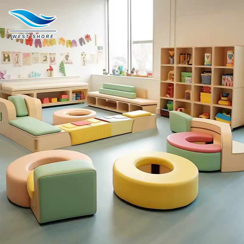 Мебель игровая мягкая деревянная Монтессори детский сад