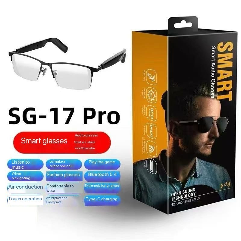 Fashion Glasses Bluetooth Smartglasses Bt5.4 Type C Charging Waterproof Eyewear