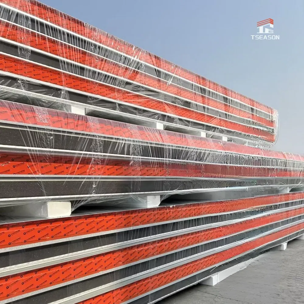 Tseason Insulation Fireproof Rock Wool Sandwich Panel Thermal Insulation Wall ceiling Board for Drying Room