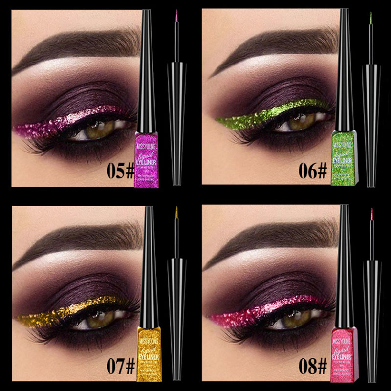 OEM/Oed Private Label Logo Glitter Liquid Eyeliner Shadow Pen Shining Liquid Eyeliner