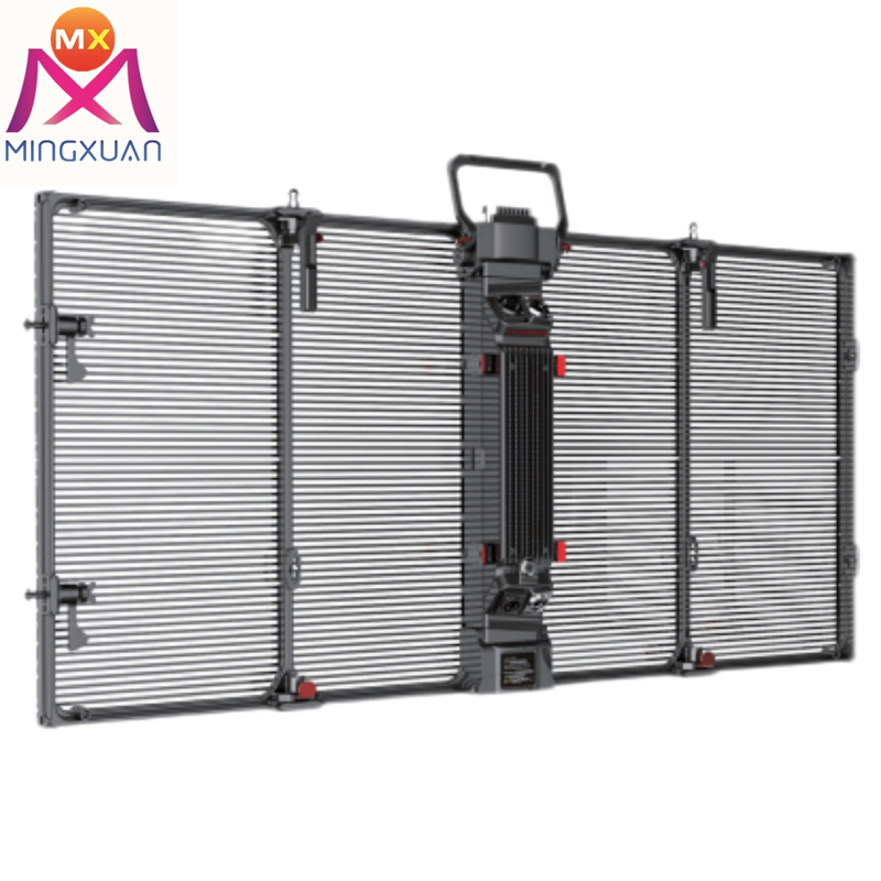 LED Outdoor Grill Screen Full Color P3.91-7.82 Display Transparent Wall Screen Display