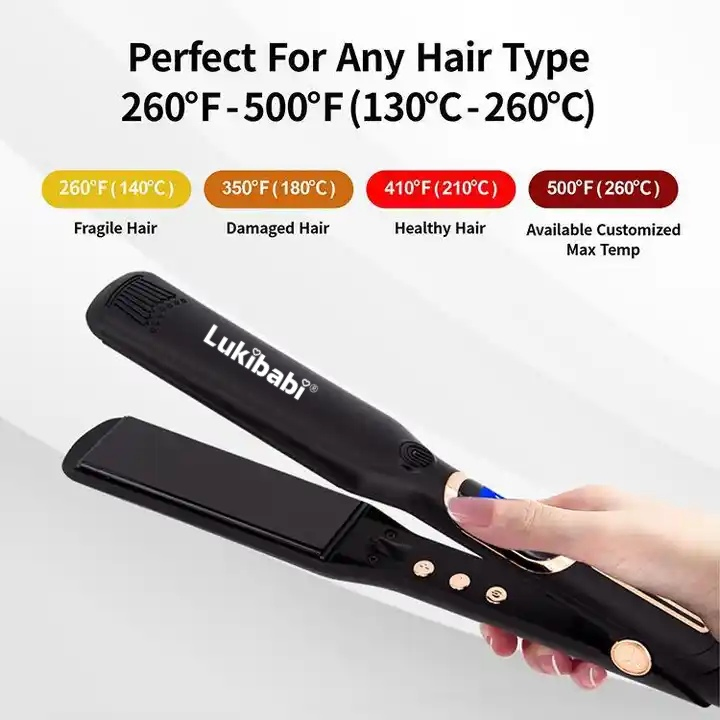 Mch Quick Heating LCD Digital Display Hair Flat Iron Intelligent Timing Shutdown Hair Straightener