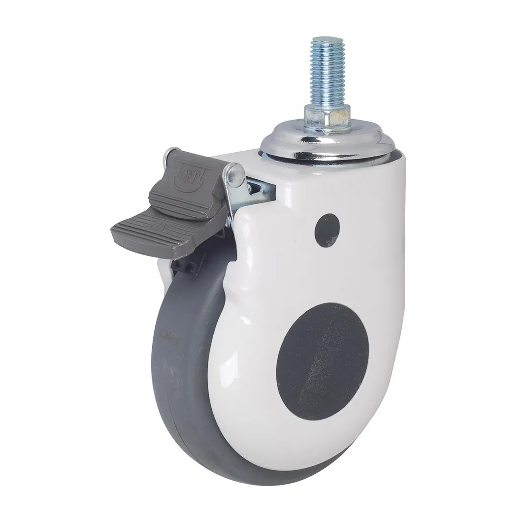 Zinc/Chrome 100mm/125mm Environmentally Friendly Wheels ABS Cover Hospital Bed Caster