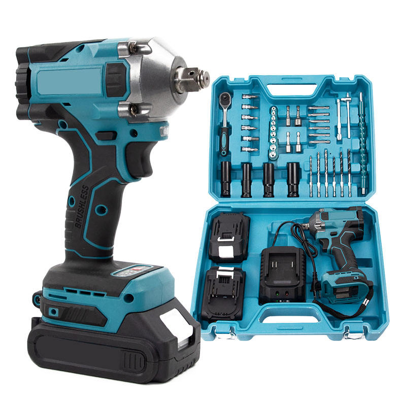 Industrial Cordless Electric Wrench Set with High Torque Battery Power