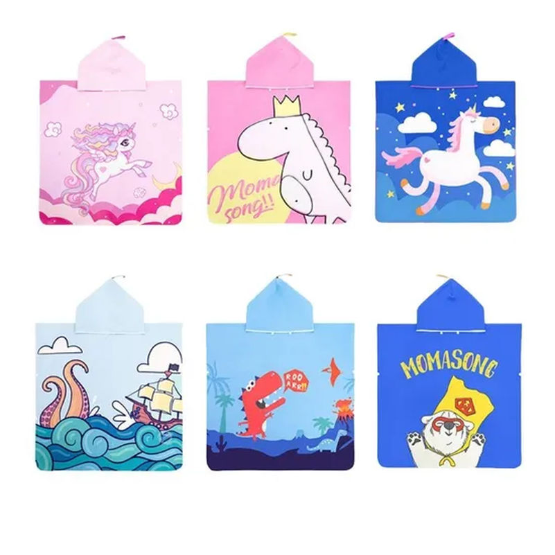 Toddlers Beach Bath Towel with Hood for Kids Boys Girls Super Soft Absorbent Cotton for Bath, Pool, Beach Swim Coverups Bathrobe Tg009_14