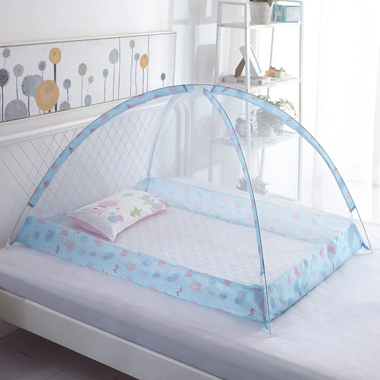 Universal Crib Mosquito Net Crib Netting Canopy Tent Foldable Mesh Net