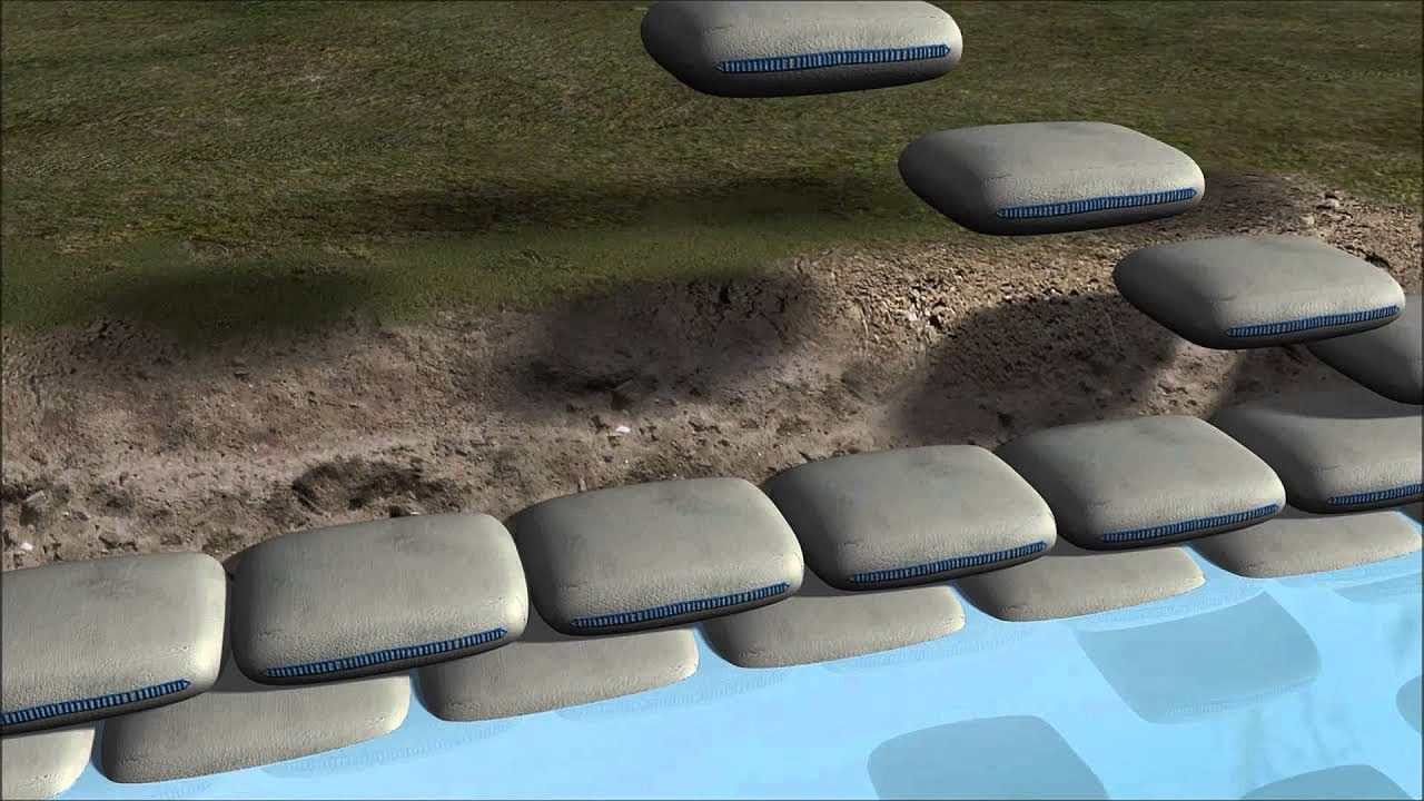 Sand Bag Slope Protection with UV