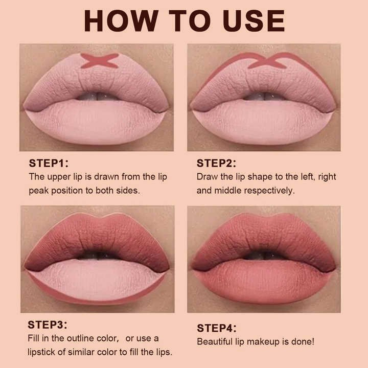 Pencil Waterproof Lip Makeup for Girls Women Multi Colors Lip Liner Moisturizing Long Lasting Lipsticks