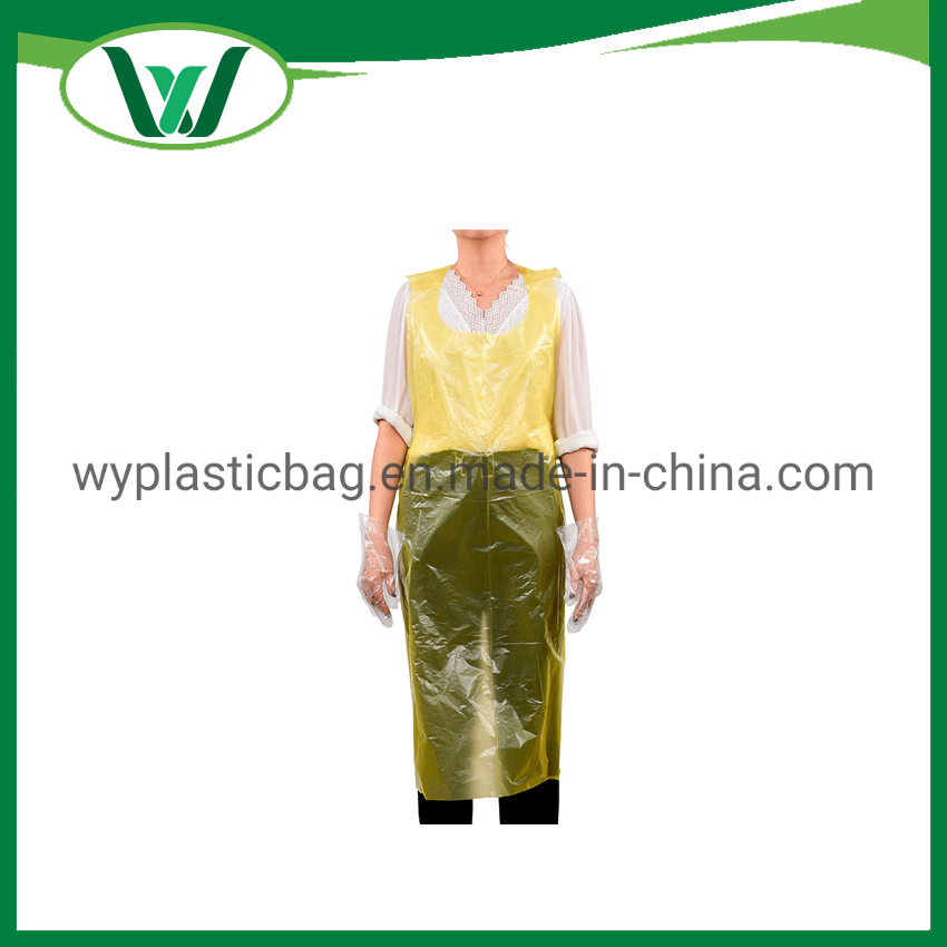 Disposable PE Plastic Waterproof Oilproof Apron From Factory Biodegradable Eco Plastic Apron