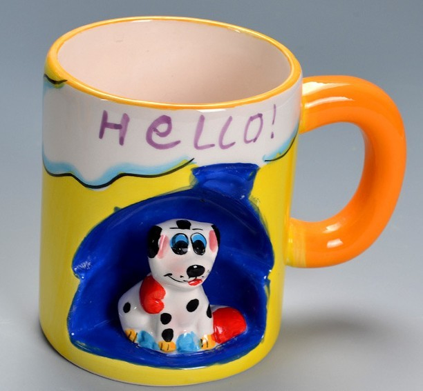 Creative 3D Stereoscopic Hand-Painted Cartoon Animal Ceramic Mug