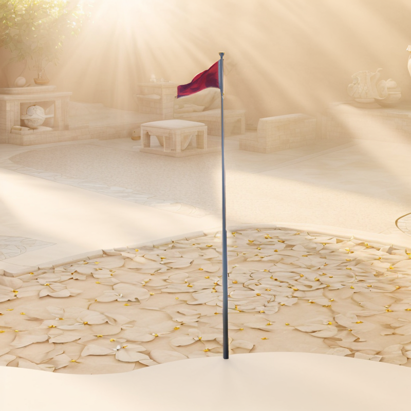 Outdoor Aluminum Flag Mast with Anchor Bolts