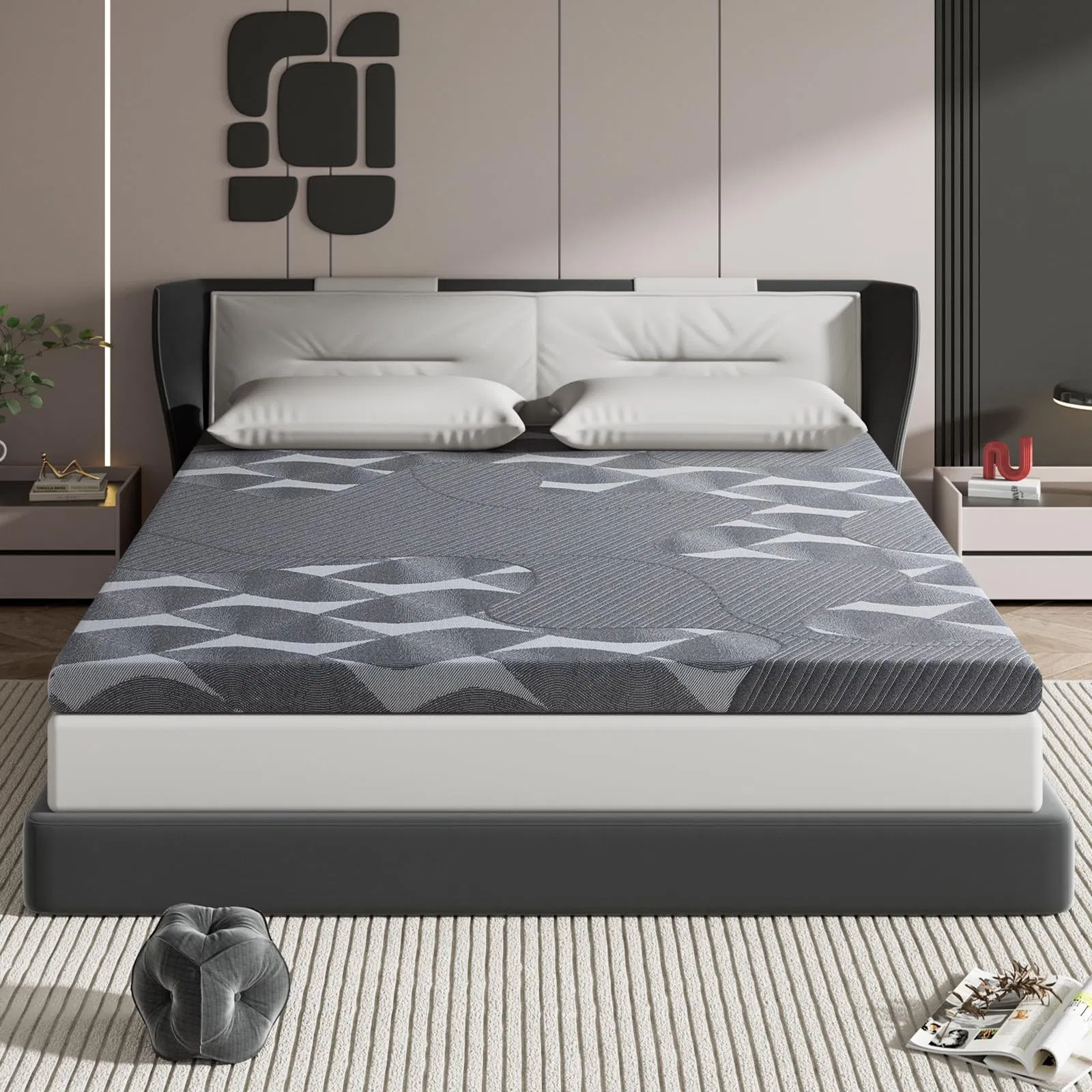 Custom Hotel Luxury Sleep Bed Queen King Size Roll up Natural Latex