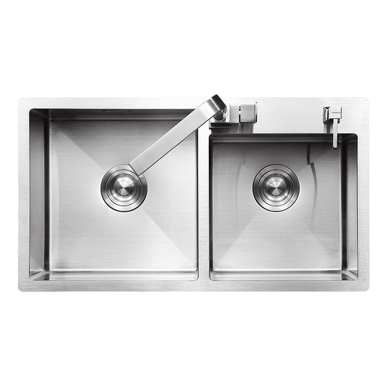 Double Bowls Handmade Kitchen Sink, Stainless Steel Sink (BF8248)