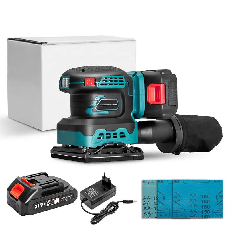 Brushless Cordless Sander with Lithium Battery Square Orbital Polisher for Wood Metal Drywall Sanding