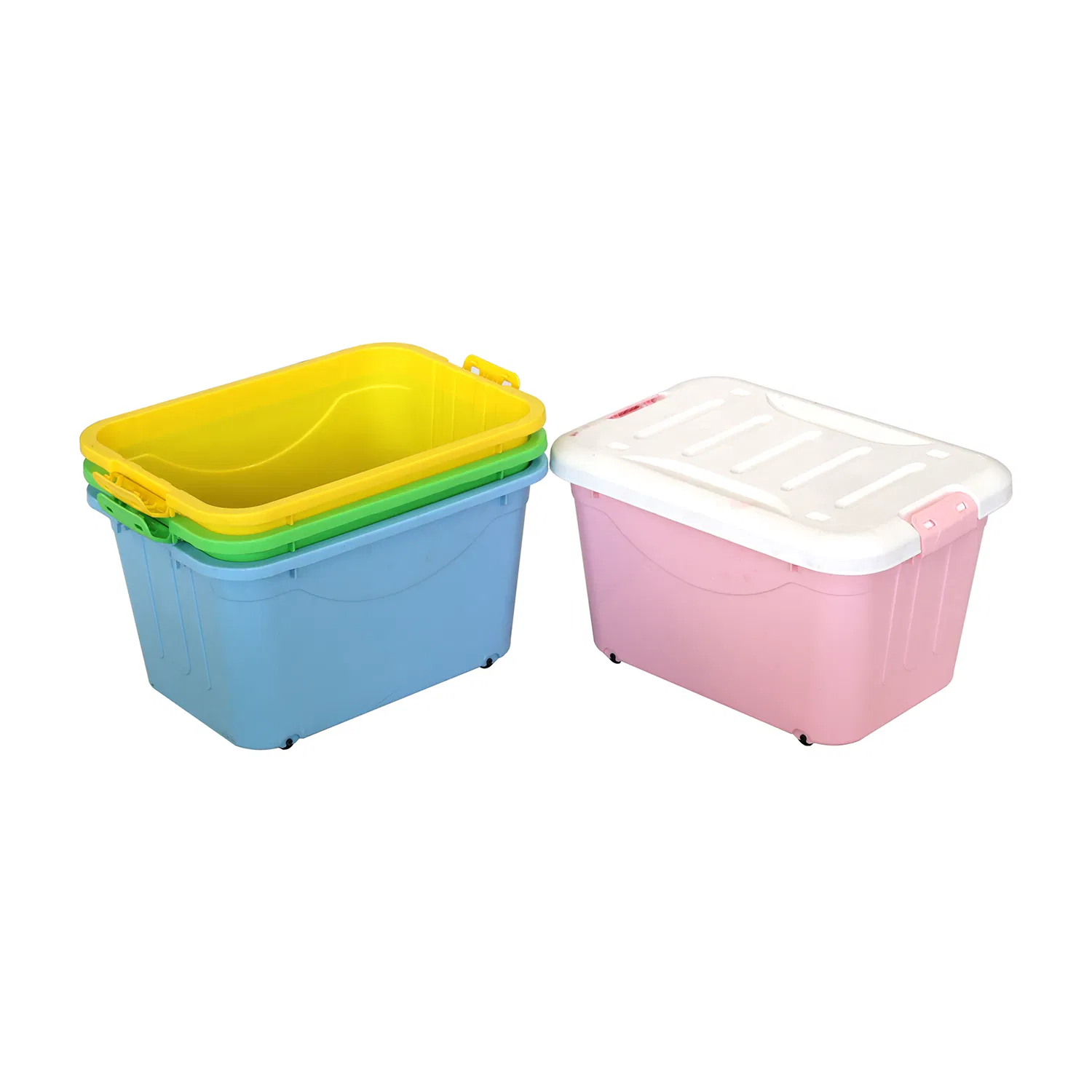 Plastic Storage Box Crate with Lids 80L 100L 120L 140L