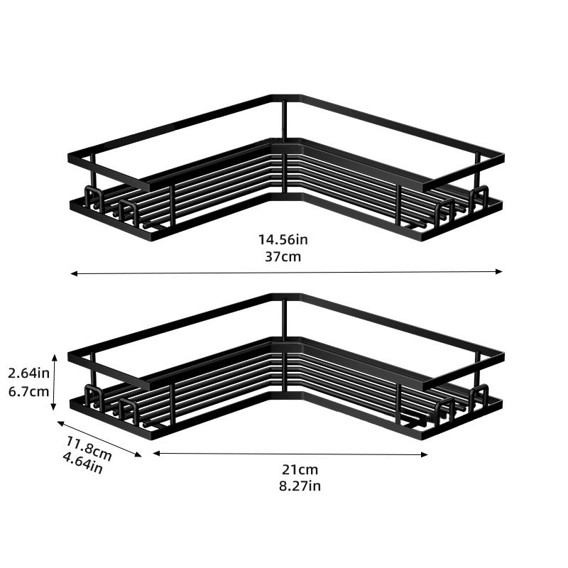 Угловая полка для душа без сверления, настенная