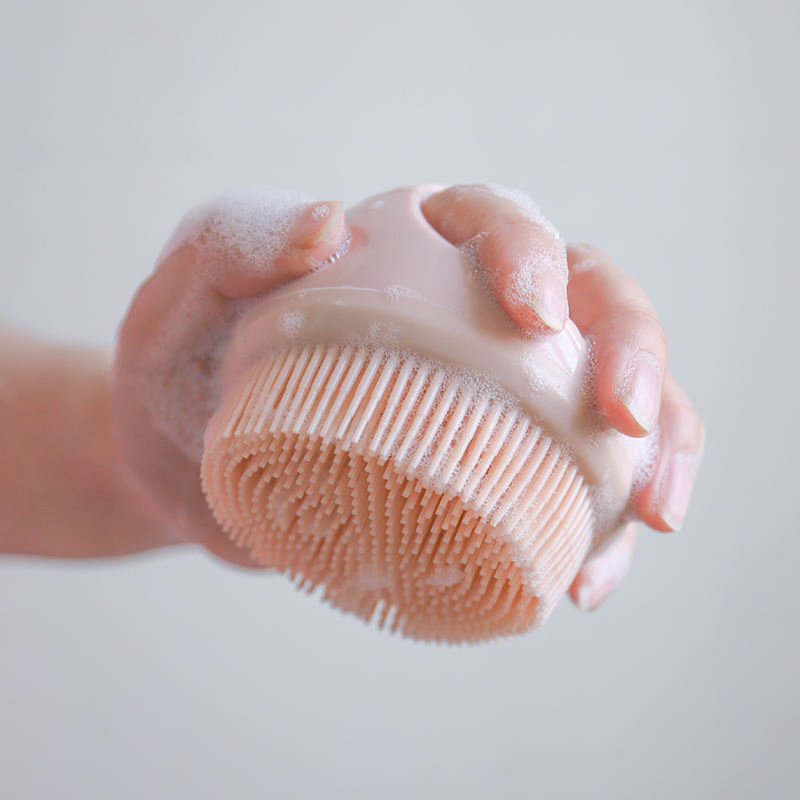 Soft Silicone Body Scrubber Shower Brush Handheld Bath Brush Scrubber Soft Silicone Custom Colour and Logo