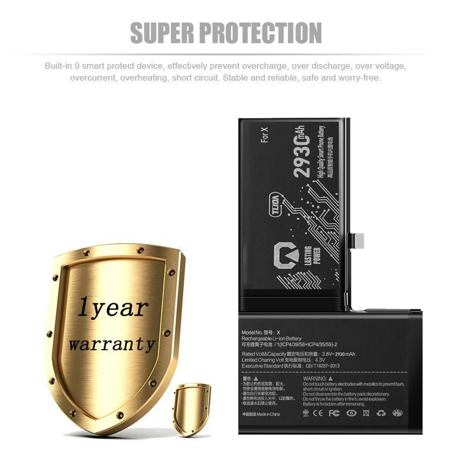 Tlida Mobile Bateria for iPhone 5/6/7/8 Plus/2020se/Xs/Xr/11/12/13/14 PRO Max/X Battery