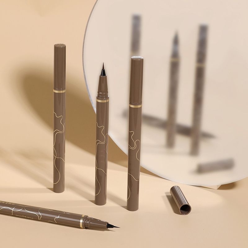 Black Liquid and Smudge-Proof Eyeliner Pencil with Fast-Dry Smooth Brush