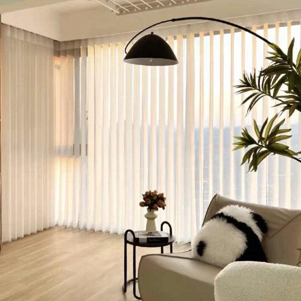 Vikson Designs Home Textiles Pleated Elegant Sheer Fabric Vertical Blinds Vertical Hotels Dream Curtain Allusion Sheer Shades