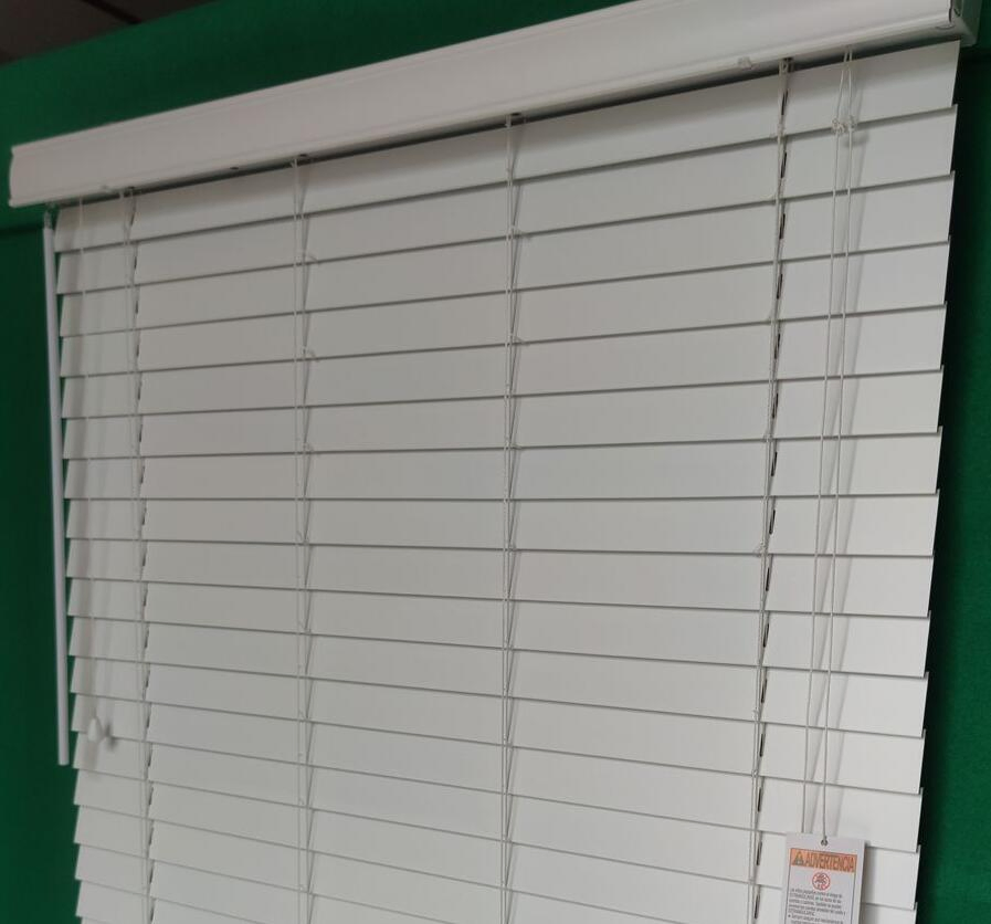 Good Price 50mm Slat High Profile Wand Cordless Wood Blinds