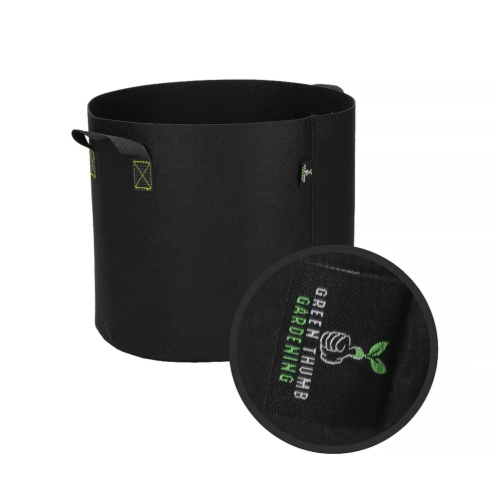 Double-Layer Heavy Duty Nonwoven Garden Plant Pots Breathable for Root Growth with Sturdy Handles