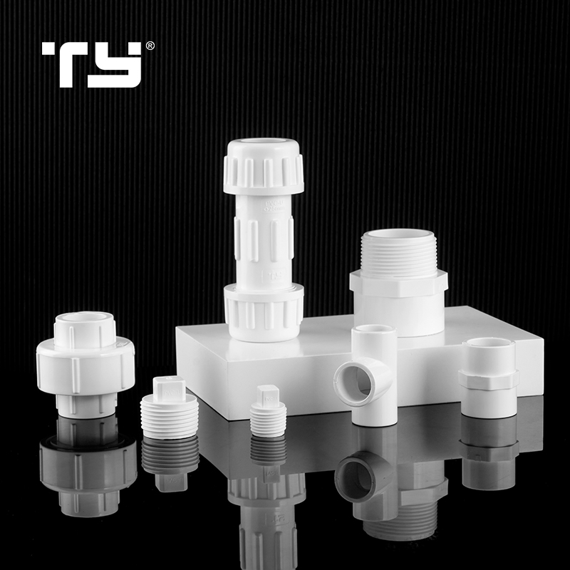 PVC-U Pn10 Pressure Pipe Fittings Plastic PVC Cross ISO1452 Lesson Tianyan OEM