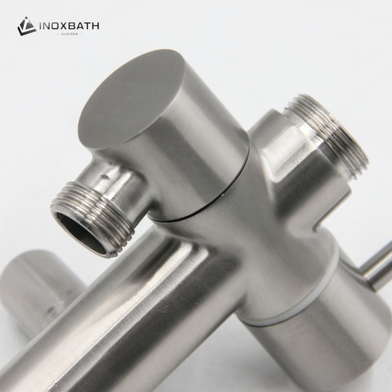 Stainless Steel Shower Kit, Single Cold Water, Water-Saving Technology, Contemporary Shower Set