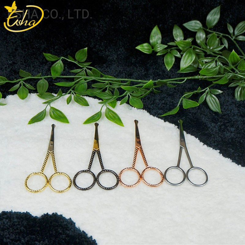High-Grade Stainless Steel Nose Hair Trimming Eyebrow Scissors Tool
