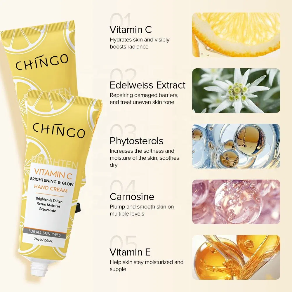 Brightening Evening Skin Tone Moisturizing Nourishing Non-Greasy Vitamin C Hand Cream