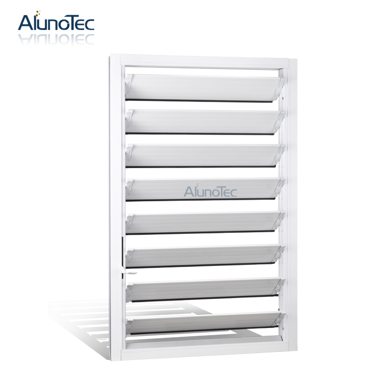 Customized Louvered Window Glass Louvre Window with Security Mesh