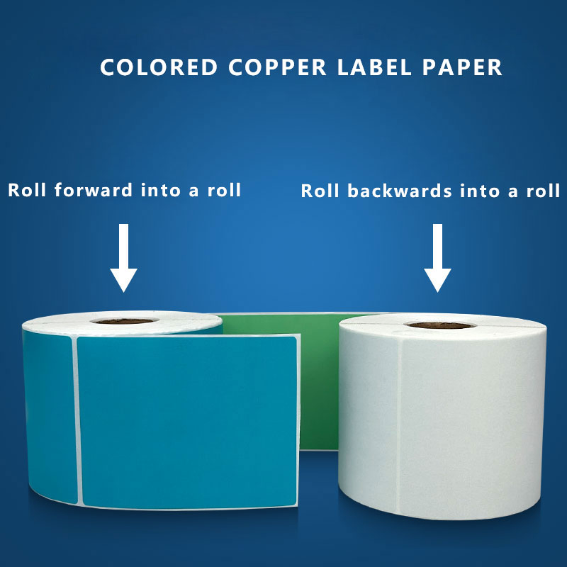 Thermal Printer Customized Colored Adhesive Paper Label in Bright Color Removable Label