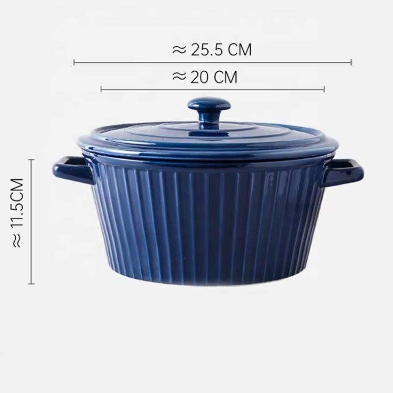 Tureens Double Handle Cheap Mini Cookware Cheese Milk Pot Ceramic Clay Cooking Pot Oven Safe Soup Bowls and Lids