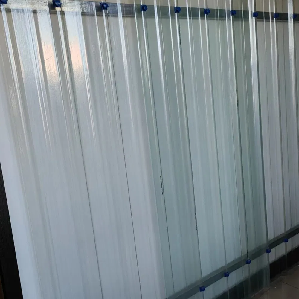 1mm Thickness Transparent Corrugated Fiberglass Sheet Clear FRP Sheet GRP Clear Sheet